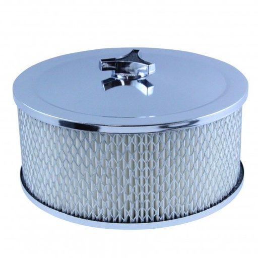 [458-921] Chrome Air Cleaner 9" Wide x 4" Tall Holley Edelbrock Quadrajet Carburettor