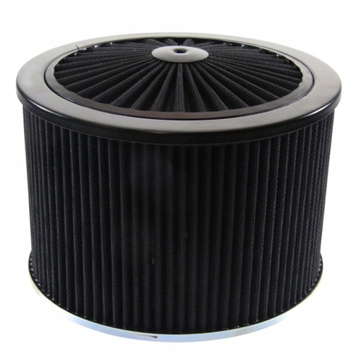 [45949] Extraflow All Black Air Cleaner Filter 9"x 6" Assy fit Holley 5-1/8" Base