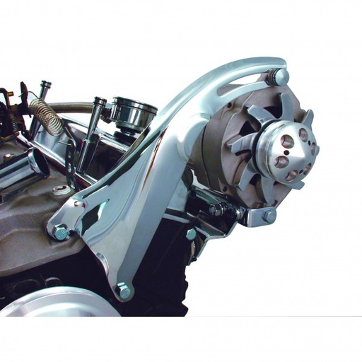 [4710] Alternator Bracket Chevrolet Small Block Swp OEM 1965-68 Chrome Upper