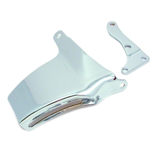 [4718] Alternator Bracket Kit Chevrolet Small Block Lwp OEM 1969-75 Chrome Upper