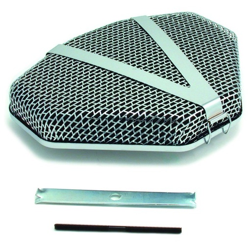 [4800] Air Filter Cleaner Triangular Black Foam Element Chrome Top Bottom Holley