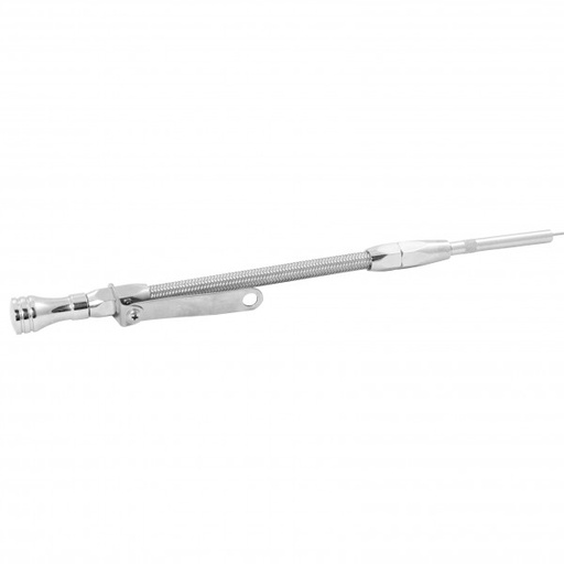 [5001S] Engine Dipstick Tube Chevrolet V8 Small Block 305-350 1980 on Flexible Polished