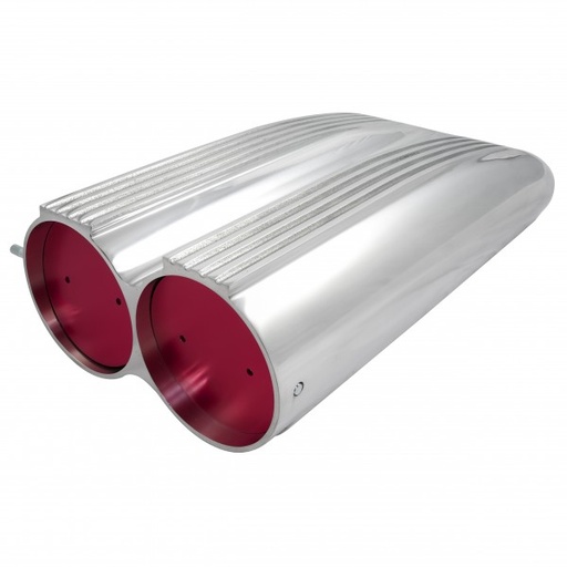 [5234] Scoop Shotgun Single/Dual Finned Polished Alloy Hood Scoop 19.5" Long