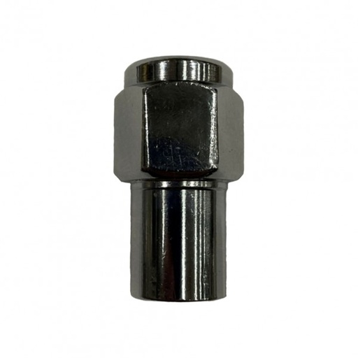 [57-603] Single Chrome Flat Standard Mag Nut (Close Ended) - 12mm x 1.5 Thread, 21mm Hex