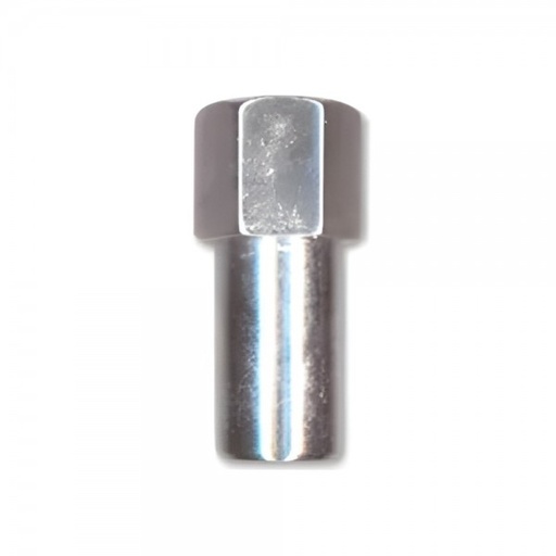 [57-800] Single Chrome Flat Extra Long Mag Nut (Open Ended) - 7/16" UNF Thread, 21mm Hex