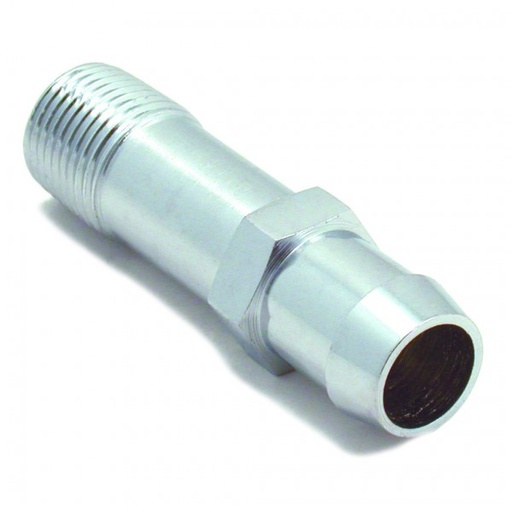 [5954] Water Pump Fitting 3/4" Barb 1/2" Npt Thread Chrome Chevrolet V8 Small Big Block