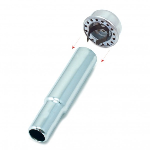 [66-014] Valve Cover Breather Cap Clip In Chromed Steel fits 1-1/4" Breather Tubes
