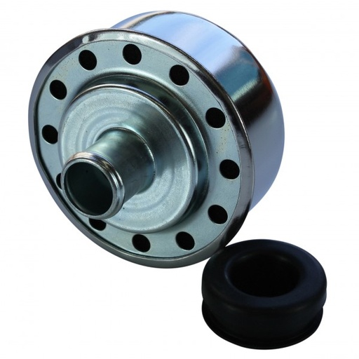[66-040] Valve Cover Breather Cap Push In 3/4"(19mm) Neck Chromed Steel + Grommet