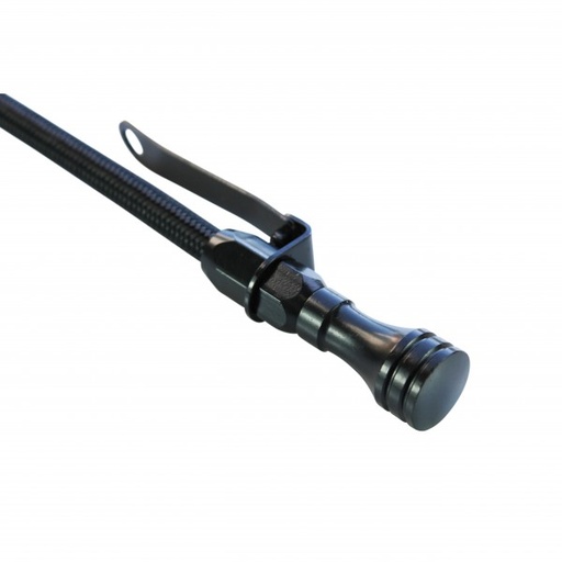 [66-250] Engine Dipstick Tube Chevrolet V8 Small Block 305-350 1980 on Flexible Black