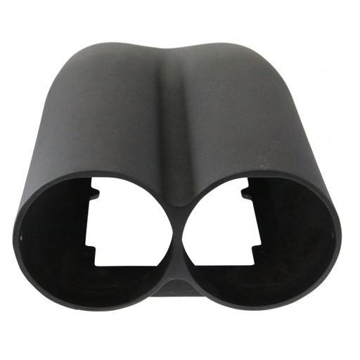[66-324] Scoop Shotgun Dual Smooth Black Alloy Hood Scoop 19.5" Long