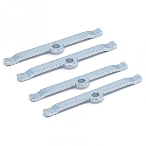 [66-493] Valve Cover Hold Down Tabs Chrome Steel Long Set 4