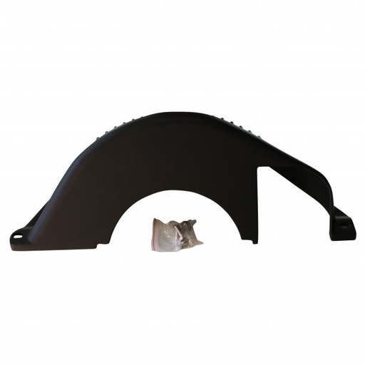 [66-554] Flywheel (Inspection) Dust Cover Chev V8 to GM Turbo TH350 Black Finned Alloy