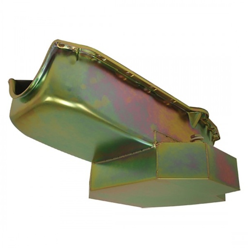 [66-801] Oil Pan Sump Chevrolet Small Block 283-350-400 Champ Racing Style Zinc