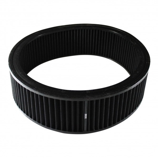 [68-221] Air Cleaner Filter Element Black 14" Wide 4" Tall Round High Performance Cotton