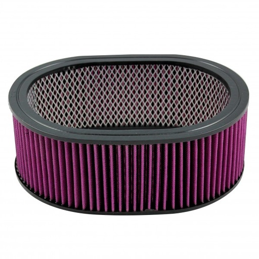 [68-251] Air Cleaner Filter Element Red 12" Long 4" Tall Oval High Performance Cotton