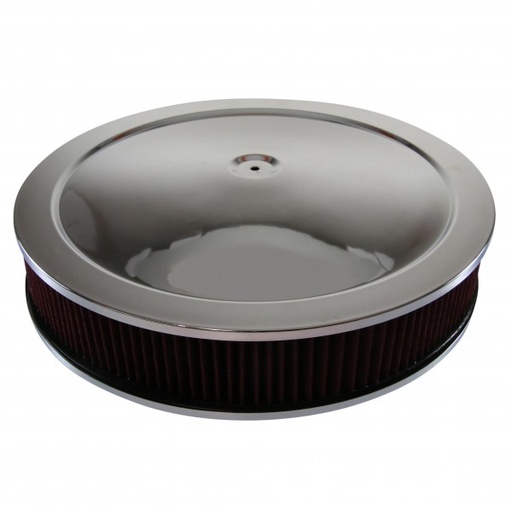 [69-025] Dominator Carburettor Air Cleaner 16" x 3" Kit Chrome Steel Finish