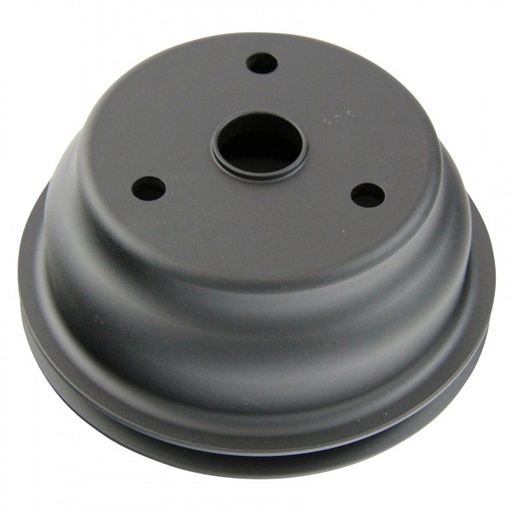 [69-243] Pulley Crankshaft Single Groove Lwp Black Alloy Small Block Chevrolet 265-400