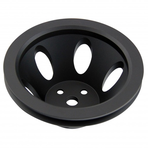 [69-246] Pulley Water Pump Single Groove Swp Black Alloy Small Block Chevrolet 265-400
