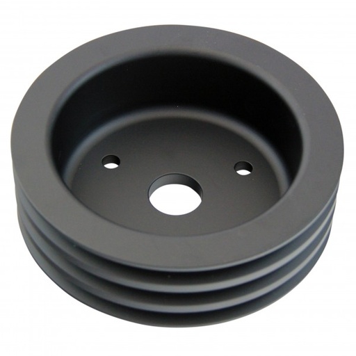 [69-252] Pulley Crankshaft Triple Groove Swp Black Alloy Big Block Chevrolet 396-454