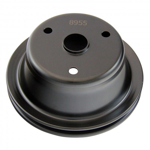 [69-258] Pulley Crankshaft Single Groove Lwp Black Steel Small Block Chevrolet 265-400