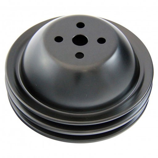 [69-268] Pulley Water Pump Double Groove Swp Black Steel Big Block Chevrolet 396-454