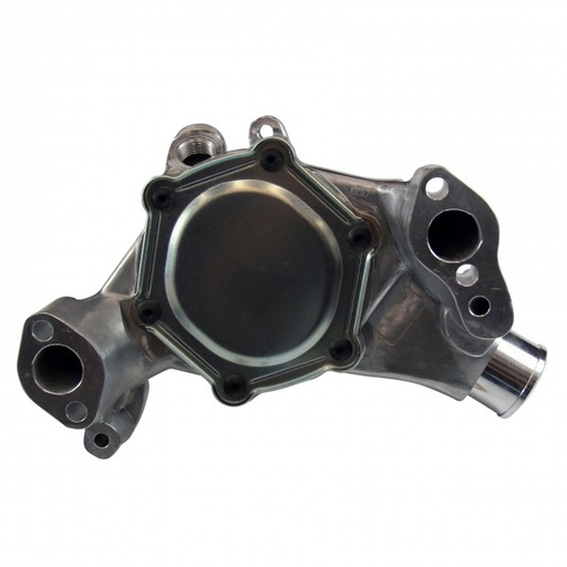 [69-300] Water Pump Sm Blk Chevrolet 265-350 Lwp Polished Alloy Hi Volume