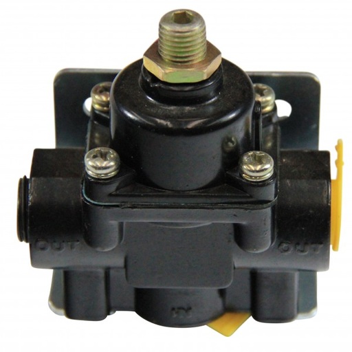 [69-310] Fuel Pressure Regulator Black Painted Aluminium 5-9 Psi 3/8" Npt Ports