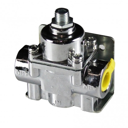 [69-312] Fuel Pressure Regulator Chromed Aluminium 1-4 Psi 3/8" Npt Ports